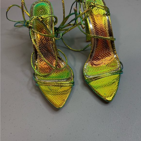 Gold/Greem/Yellow Reflective 3” Heels 11 - Picture 3 of 3